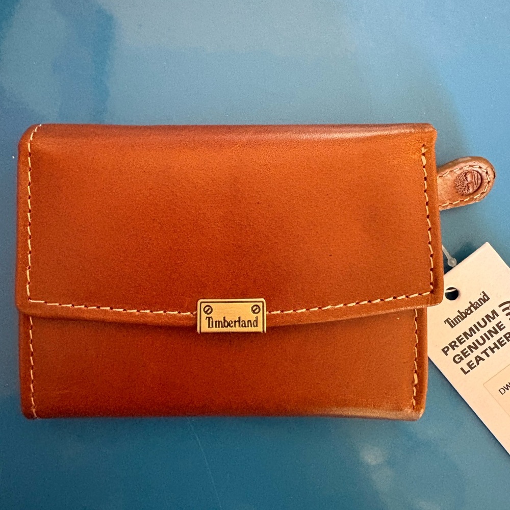 Timberland Orange and Brown Leather Accessory